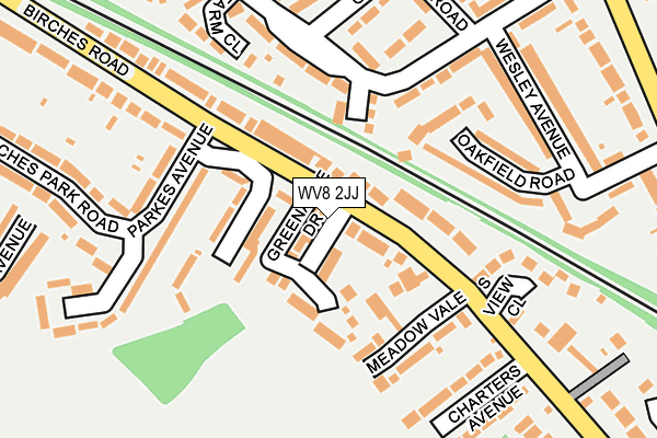 WV8 2JJ map - OS OpenMap – Local (Ordnance Survey)