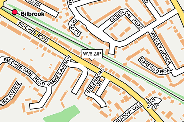 WV8 2JP map - OS OpenMap – Local (Ordnance Survey)