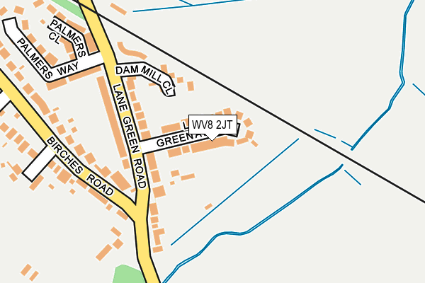 WV8 2JT map - OS OpenMap – Local (Ordnance Survey)