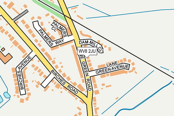 WV8 2JU map - OS OpenMap – Local (Ordnance Survey)