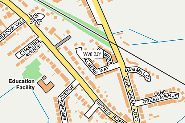 WV8 2JY map - OS OpenMap – Local (Ordnance Survey)