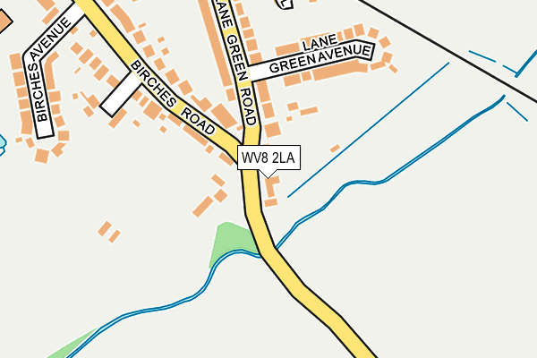 WV8 2LA map - OS OpenMap – Local (Ordnance Survey)