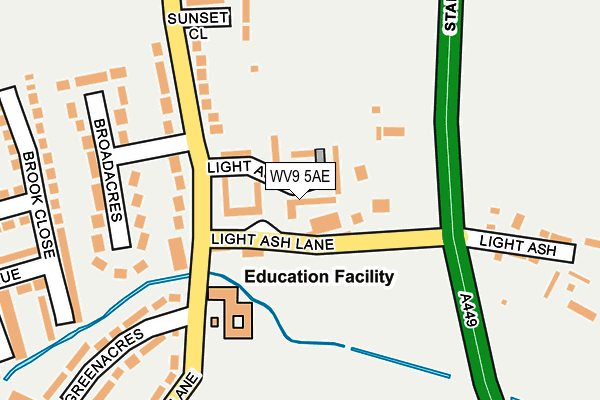 WV9 5AE map - OS OpenMap – Local (Ordnance Survey)