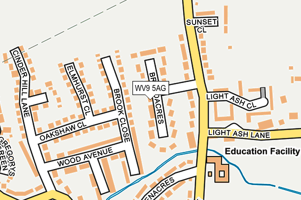 WV9 5AG map - OS OpenMap – Local (Ordnance Survey)