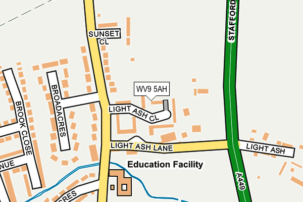 WV9 5AH map - OS OpenMap – Local (Ordnance Survey)