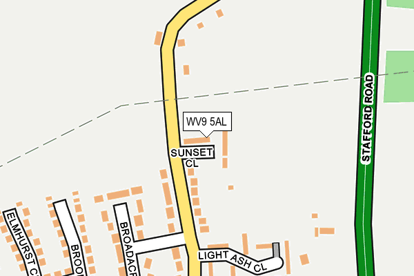 WV9 5AL map - OS OpenMap – Local (Ordnance Survey)