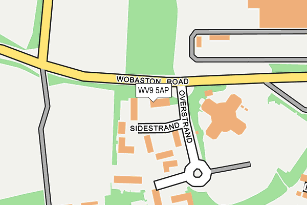 WV9 5AP map - OS OpenMap – Local (Ordnance Survey)