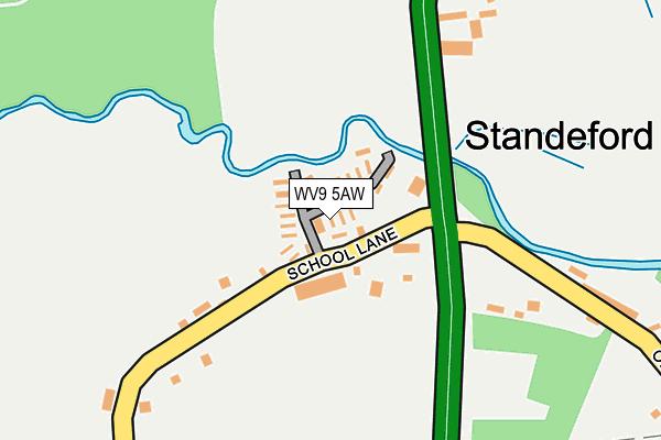 WV9 5AW map - OS OpenMap – Local (Ordnance Survey)