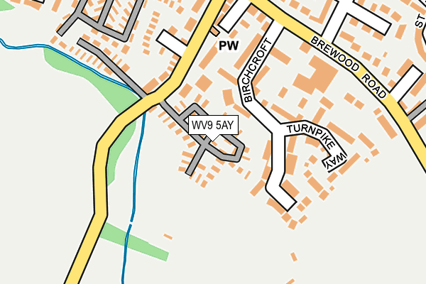 WV9 5AY map - OS OpenMap – Local (Ordnance Survey)