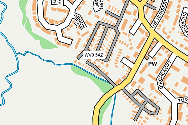 WV9 5AZ map - OS OpenMap – Local (Ordnance Survey)