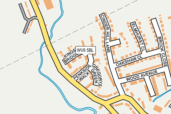 WV9 5BL map - OS OpenMap – Local (Ordnance Survey)