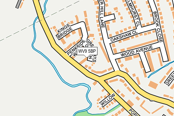 WV9 5BP map - OS OpenMap – Local (Ordnance Survey)