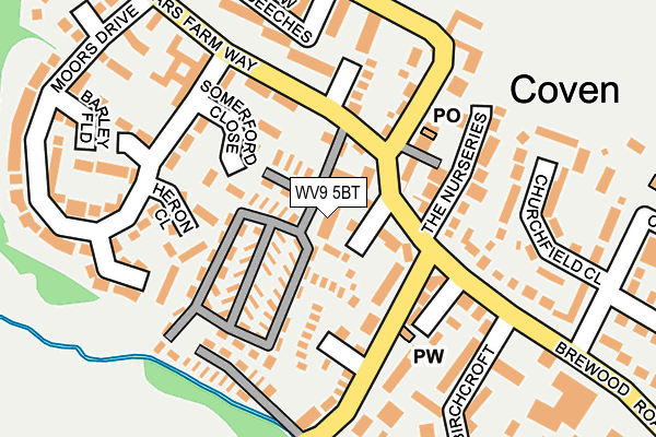 WV9 5BT map - OS OpenMap – Local (Ordnance Survey)