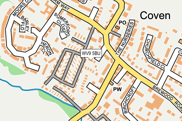 WV9 5BU map - OS OpenMap – Local (Ordnance Survey)