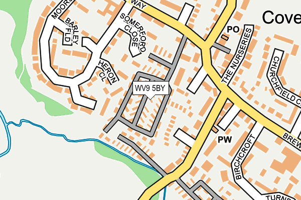 WV9 5BY map - OS OpenMap – Local (Ordnance Survey)