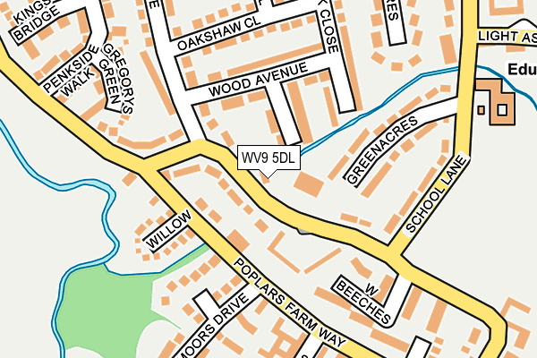 WV9 5DL map - OS OpenMap – Local (Ordnance Survey)