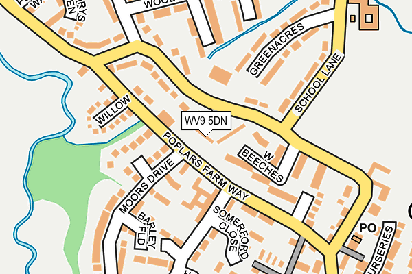 WV9 5DN map - OS OpenMap – Local (Ordnance Survey)