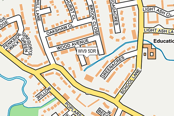 WV9 5DR map - OS OpenMap – Local (Ordnance Survey)