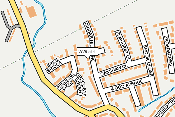 WV9 5DT map - OS OpenMap – Local (Ordnance Survey)