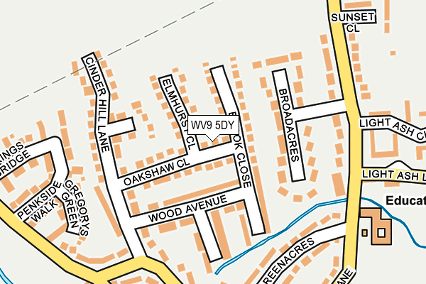 WV9 5DY map - OS OpenMap – Local (Ordnance Survey)