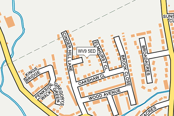 WV9 5ED map - OS OpenMap – Local (Ordnance Survey)