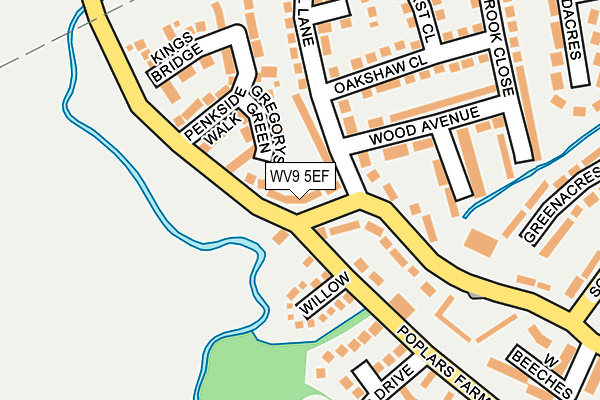 WV9 5EF map - OS OpenMap – Local (Ordnance Survey)