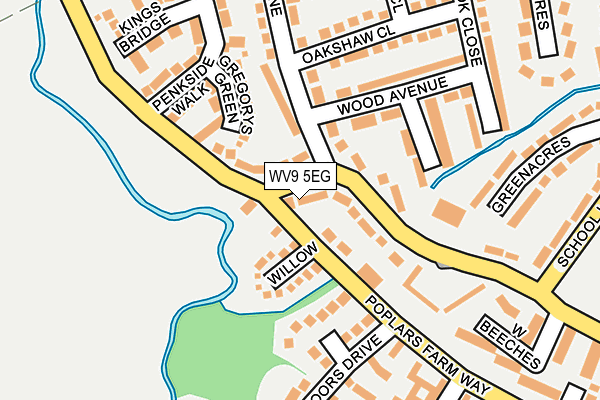 WV9 5EG map - OS OpenMap – Local (Ordnance Survey)