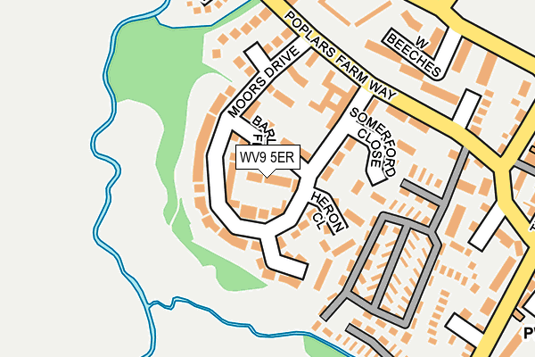 WV9 5ER map - OS OpenMap – Local (Ordnance Survey)
