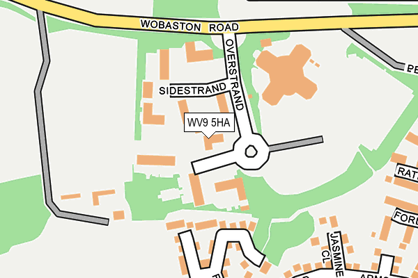 WV9 5HA map - OS OpenMap – Local (Ordnance Survey)