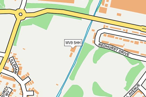WV9 5HH map - OS OpenMap – Local (Ordnance Survey)