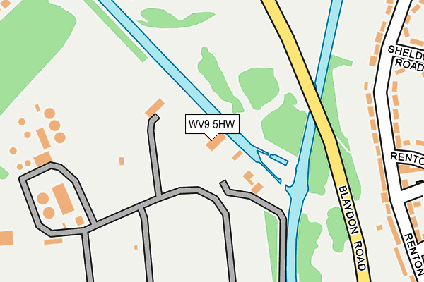 WV9 5HW map - OS OpenMap – Local (Ordnance Survey)