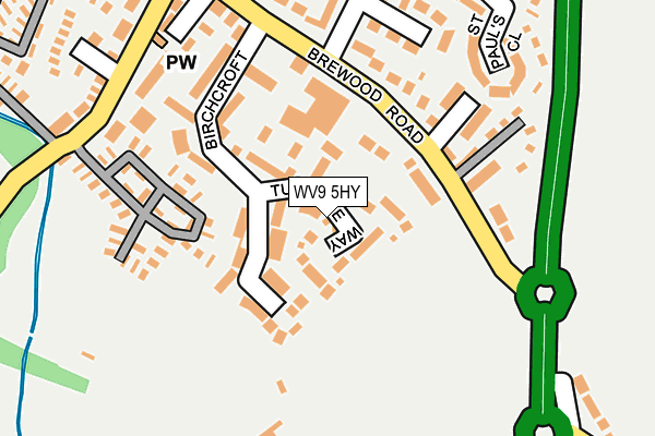 WV9 5HY map - OS OpenMap – Local (Ordnance Survey)