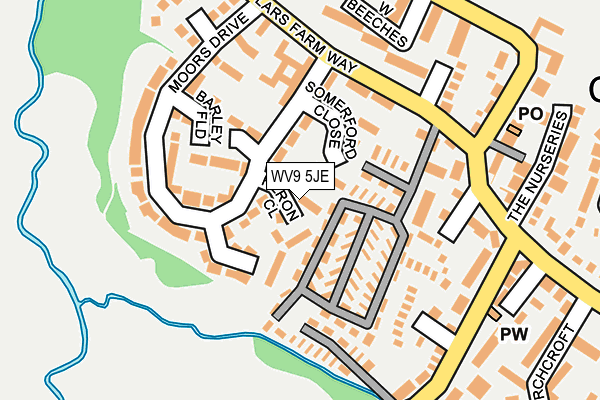 WV9 5JE map - OS OpenMap – Local (Ordnance Survey)