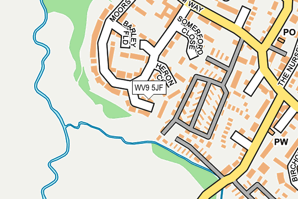 WV9 5JF map - OS OpenMap – Local (Ordnance Survey)