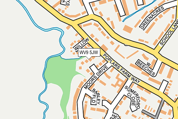 WV9 5JW map - OS OpenMap – Local (Ordnance Survey)