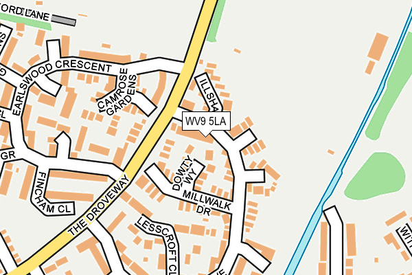 WV9 5LA map - OS OpenMap – Local (Ordnance Survey)