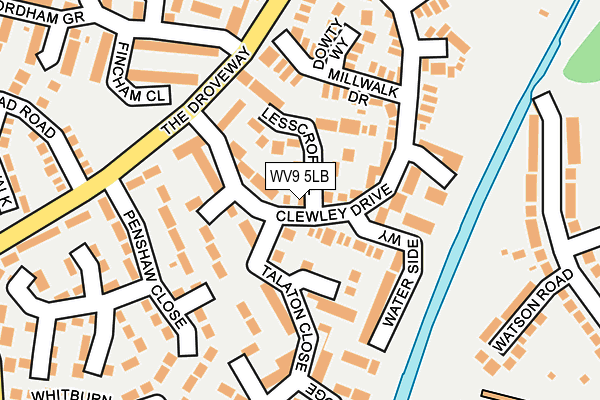 WV9 5LB map - OS OpenMap – Local (Ordnance Survey)