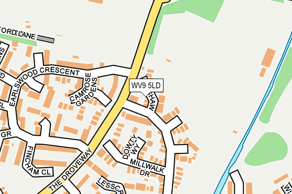 WV9 5LD map - OS OpenMap – Local (Ordnance Survey)