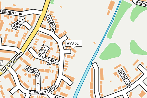 WV9 5LF map - OS OpenMap – Local (Ordnance Survey)