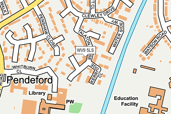 WV9 5LS map - OS OpenMap – Local (Ordnance Survey)