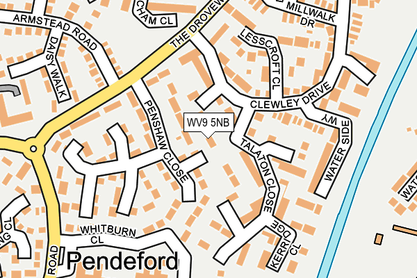 WV9 5NB map - OS OpenMap – Local (Ordnance Survey)