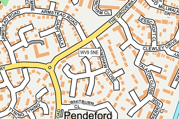 WV9 5NE map - OS OpenMap – Local (Ordnance Survey)