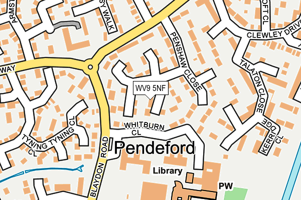 WV9 5NF map - OS OpenMap – Local (Ordnance Survey)