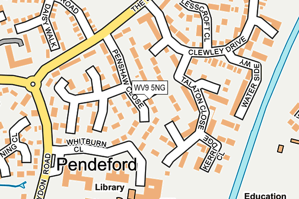 WV9 5NG map - OS OpenMap – Local (Ordnance Survey)