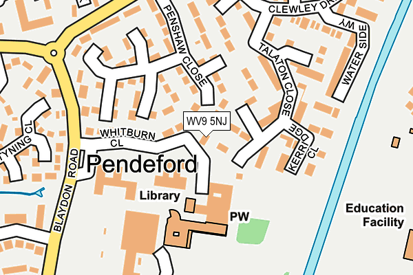 WV9 5NJ map - OS OpenMap – Local (Ordnance Survey)