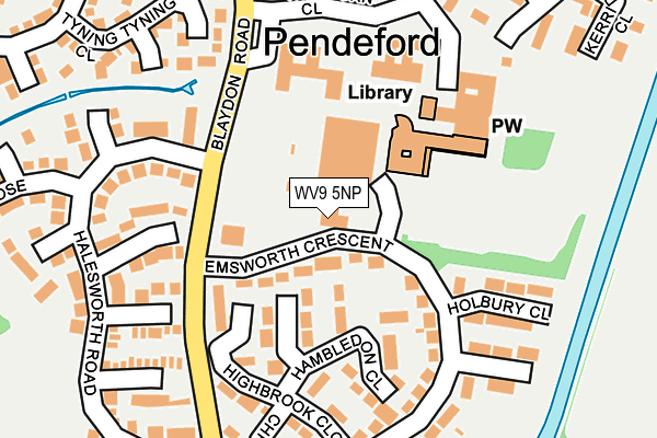 WV9 5NP map - OS OpenMap – Local (Ordnance Survey)