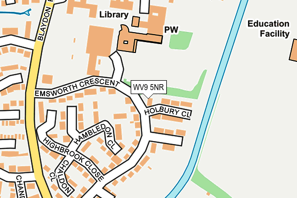 WV9 5NR map - OS OpenMap – Local (Ordnance Survey)