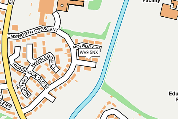 WV9 5NX map - OS OpenMap – Local (Ordnance Survey)