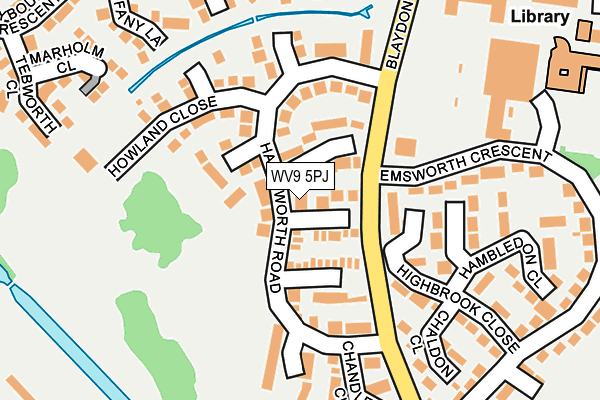 WV9 5PJ map - OS OpenMap – Local (Ordnance Survey)