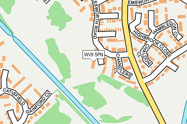 WV9 5PN map - OS OpenMap – Local (Ordnance Survey)